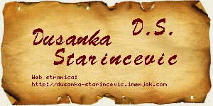 Dušanka Starinčević vizit kartica